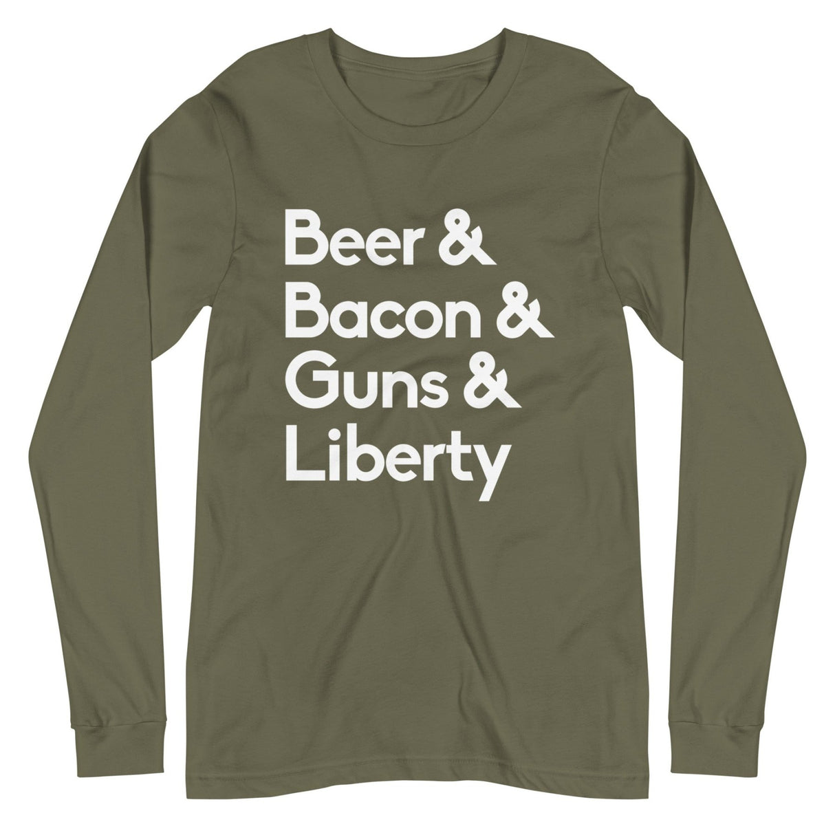 Beer Bacon Guns and Liberty Premium Long Sleeve Shirt