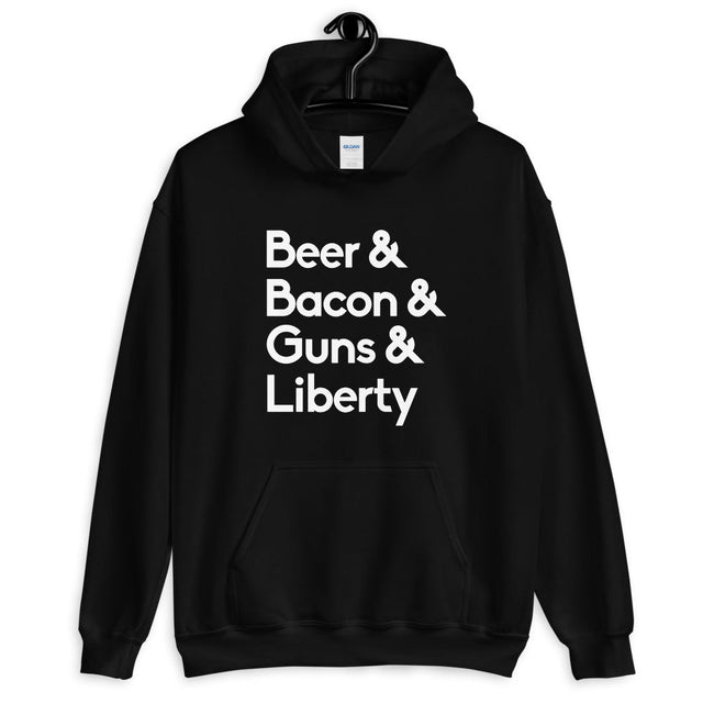 Beer Bacon Guns Liberty Hoodie