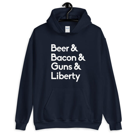 Beer Bacon Guns Liberty Hoodie