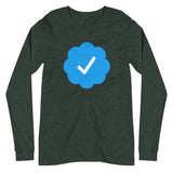 Blue Check Verified Premium Long Sleeve Shirt