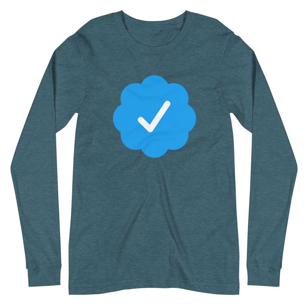 Blue Check Verified Premium Long Sleeve Shirt