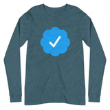 Blue Check Verified Premium Long Sleeve Shirt