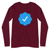 Blue Check Verified Premium Long Sleeve Shirt