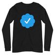 Blue Check Verified Premium Long Sleeve Shirt