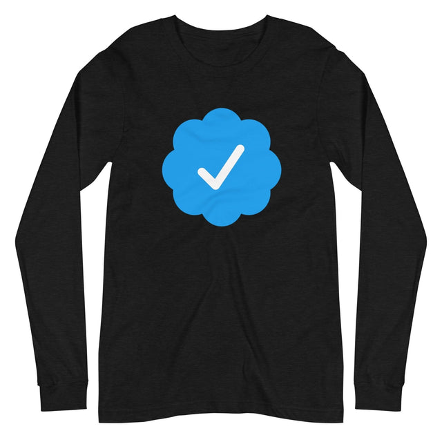 Blue Check Verified Premium Long Sleeve Shirt