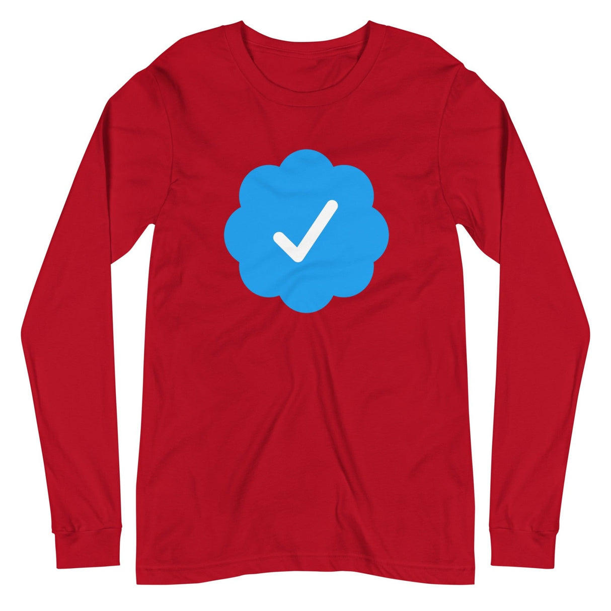 Blue Check Verified Premium Long Sleeve Shirt