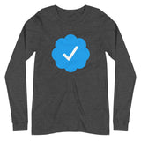 Blue Check Verified Premium Long Sleeve Shirt