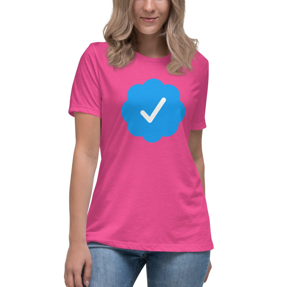 Blue Check Verified Women's Shirt