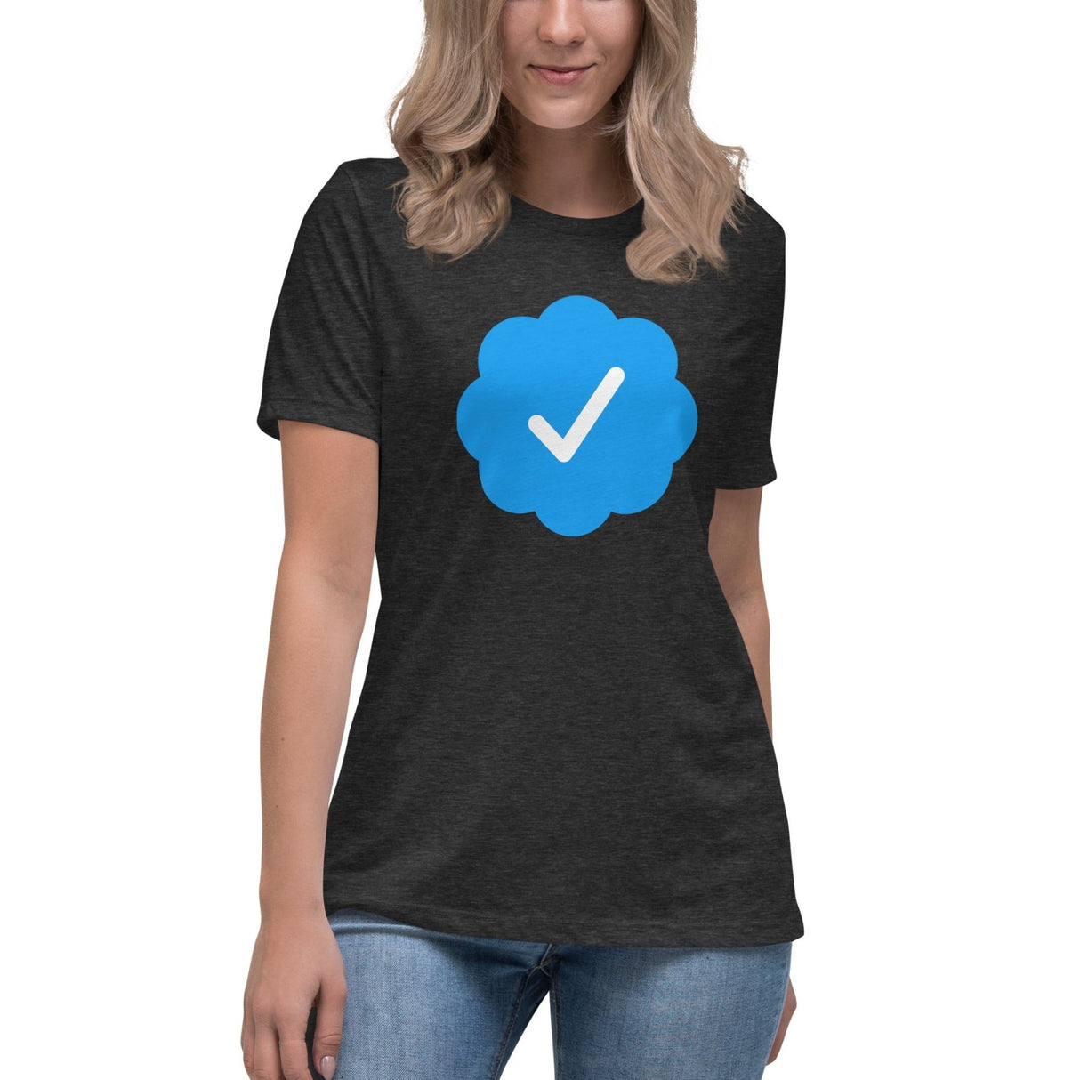 Blue Check Verified Women's Shirt