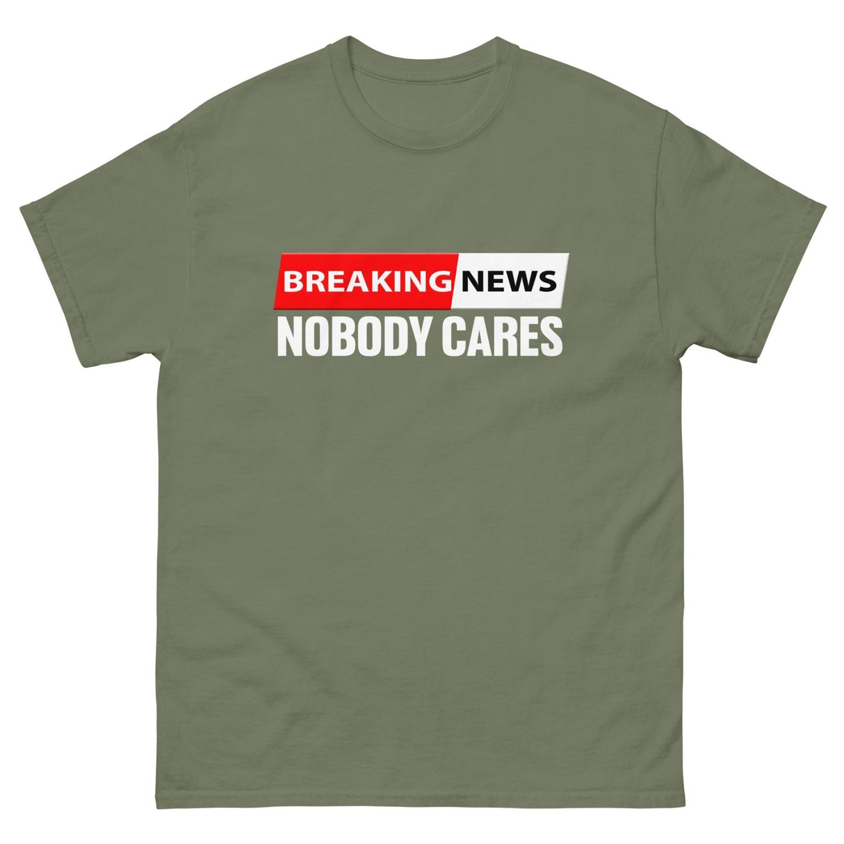 Breaking News Nobody Cares Heavy Cotton Shirt