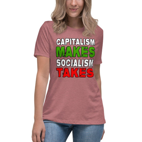 Capitalism Makes Socialism Takes Women's Shirt