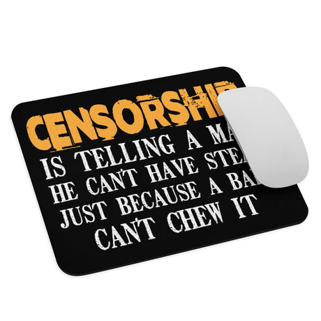 Censorship Steak Mouse Pad