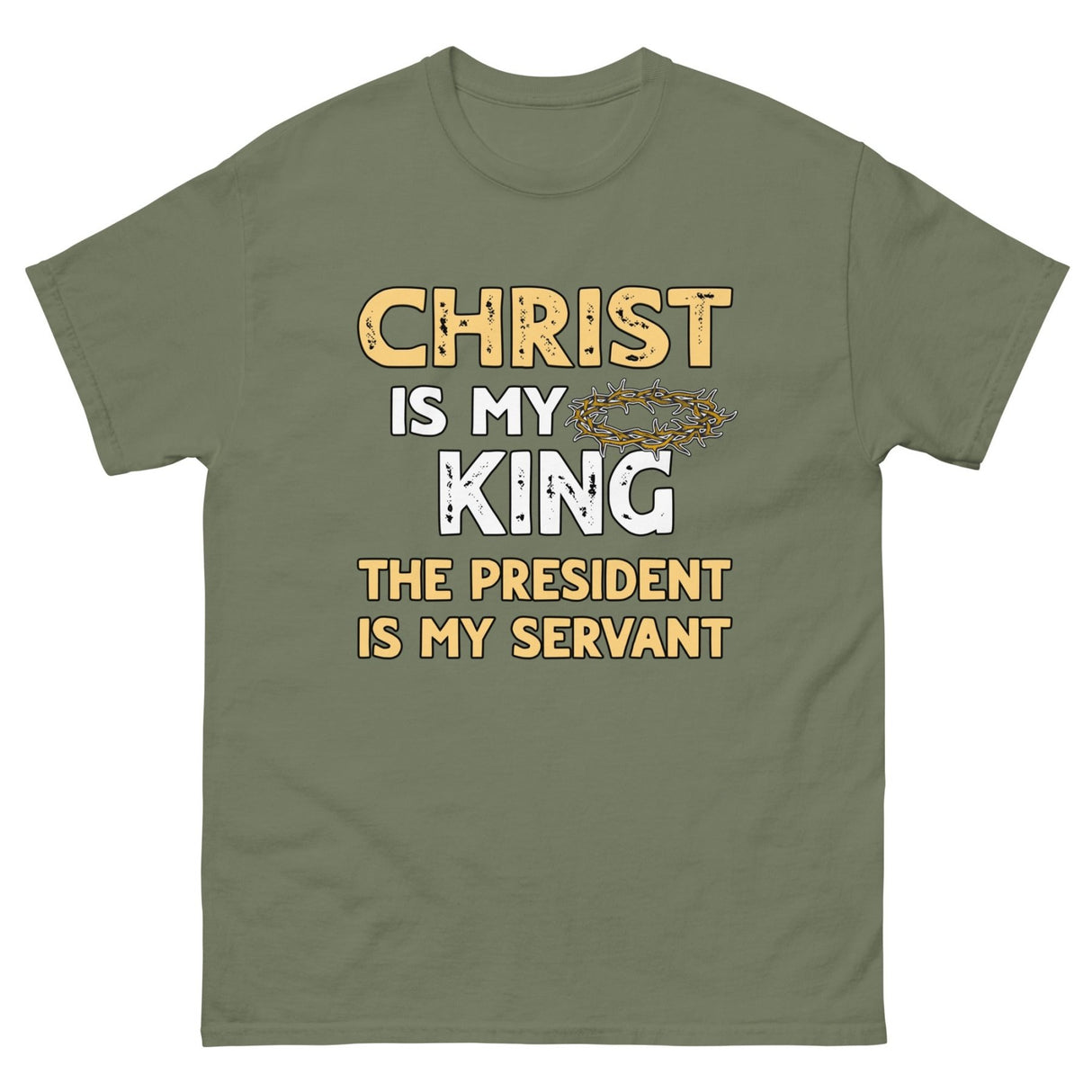 Christ is My King The President is My Servant Heavy Cotton Shirt