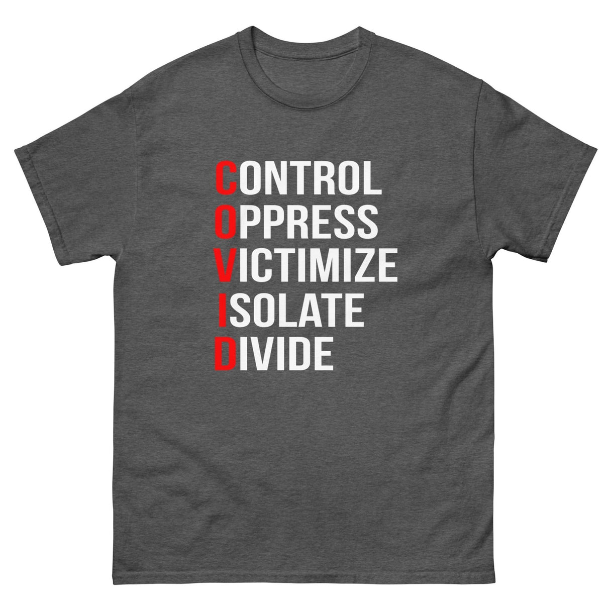 Control Oppress Victimize Isolate Divide Heavy Cotton Shirt