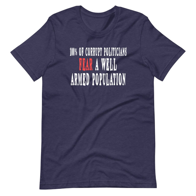 Corrupt Politicians Fear A Well Armed Population Shirt