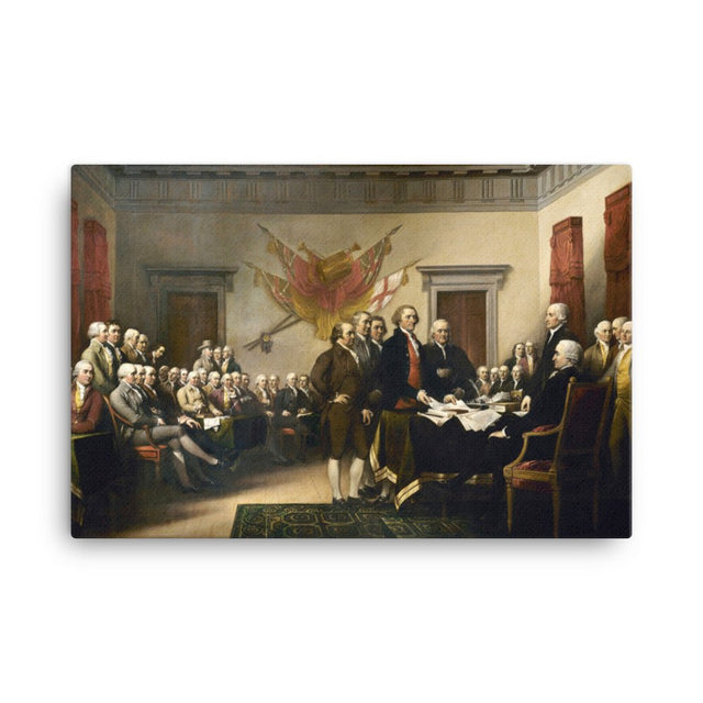 Declaration of Independence Signing Artistic Canvas Print