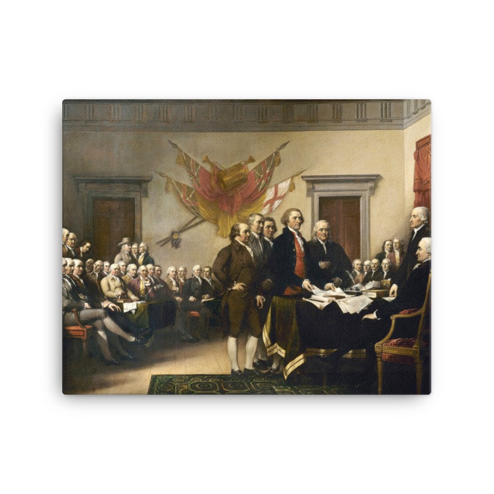 Declaration of Independence Signing Artistic Canvas Print