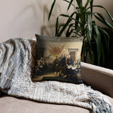 Declaration of Independence Signing Throw Pillow