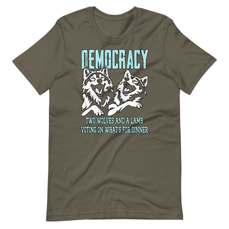 Democracy Is Two Wolves And A Lamb Shirt