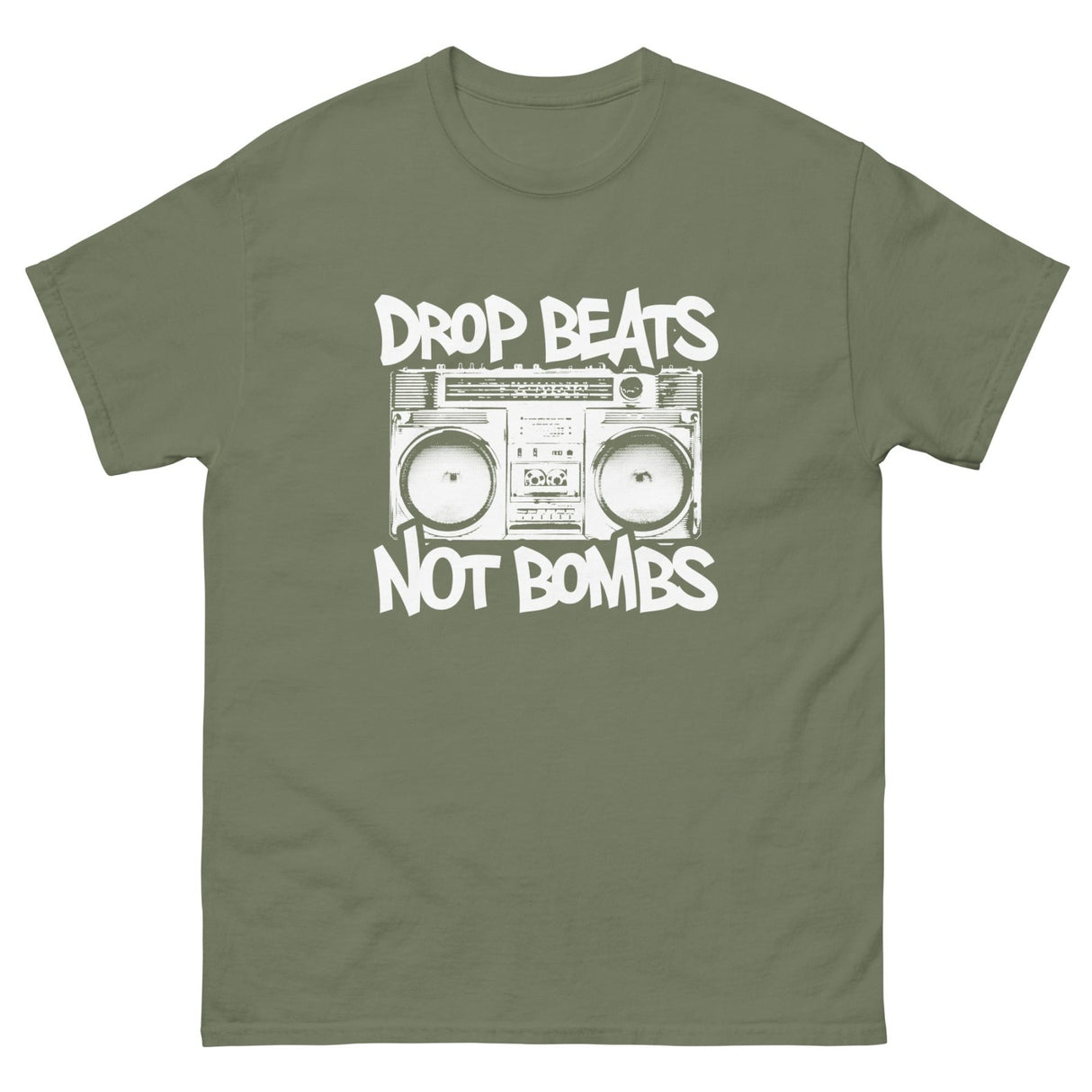 Drop Beats Not Bombs Heavy Cotton Shirt