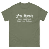 Free Speech More Important Than Your Feelings Heavy Cotton Shirt