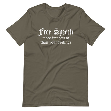 Free Speech More Important Than Your Feelings Shirt