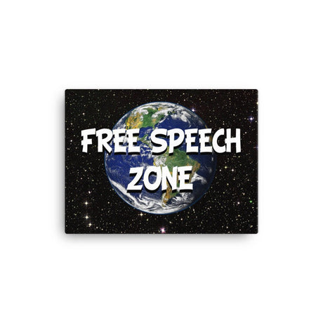 Free Speech Zone Earth Canvas Print