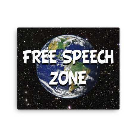 Free Speech Zone Earth Canvas Print