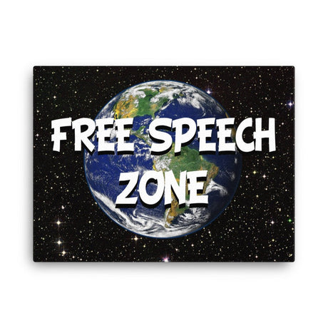 Free Speech Zone Earth Canvas Print