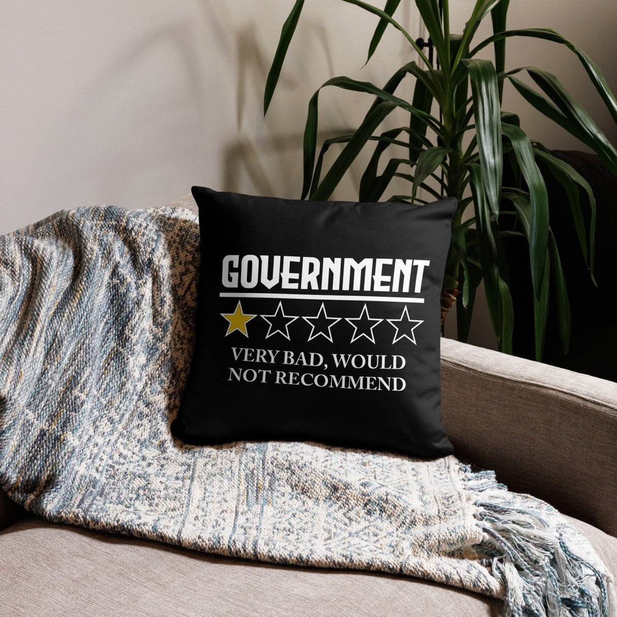 Government Very Bad Throw Pillow