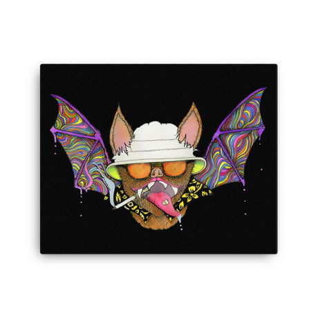 Hunter S. Thompson Psychedelic Bat Canvas Print