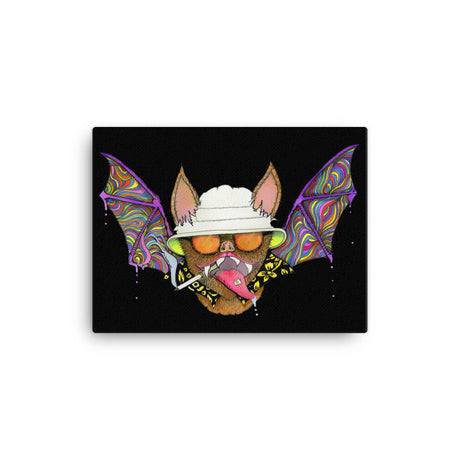 Hunter S. Thompson Psychedelic Bat Canvas Print