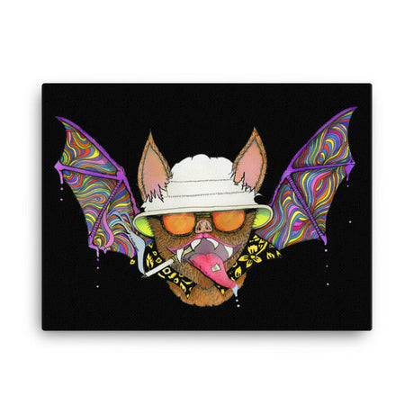 Hunter S. Thompson Psychedelic Bat Canvas Print