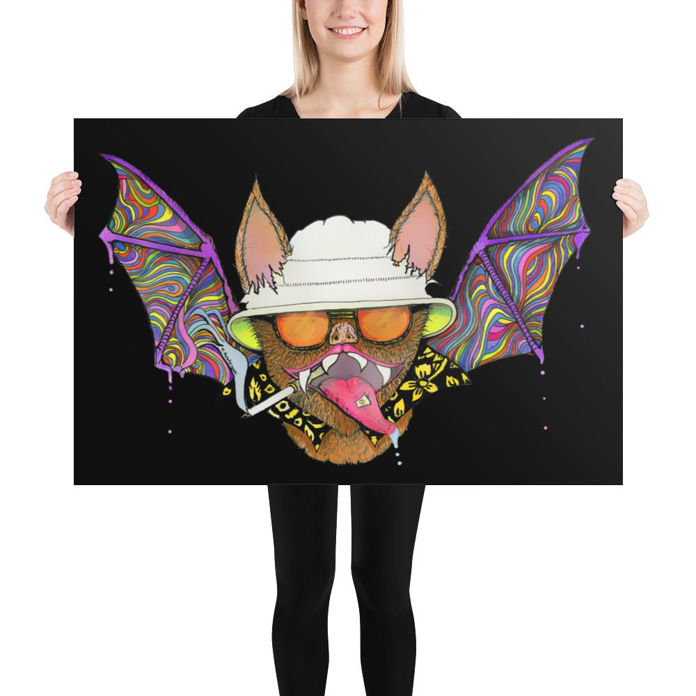 Hunter S. Thompson Psychedelic Bat Poster