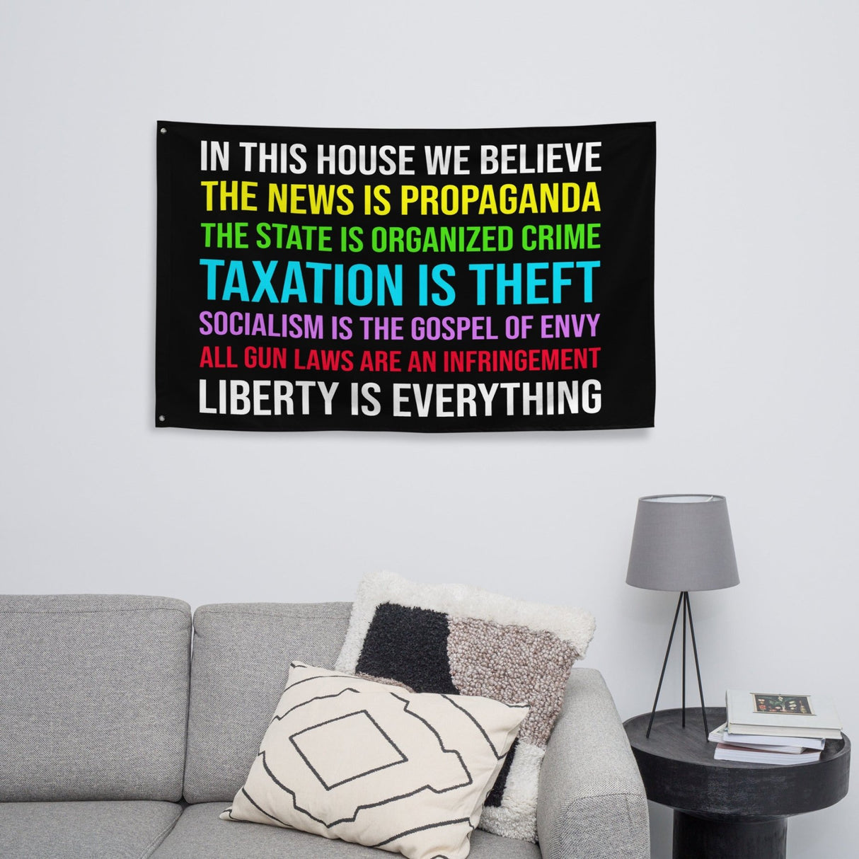 In This House Libertarian Version Flag