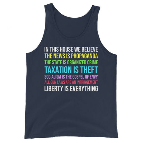 In This House We Believe Libertarian Version Premium Tank Top