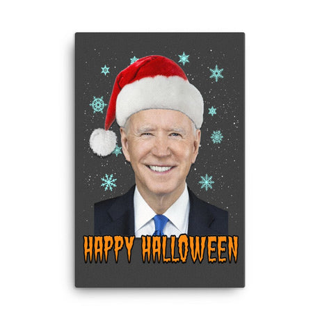 Joe Biden Happy Halloween Canvas Print