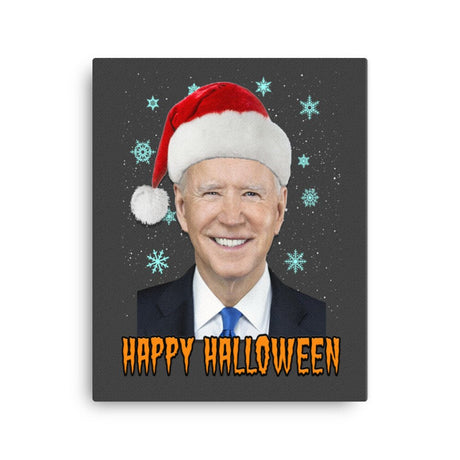 Joe Biden Happy Halloween Canvas Print