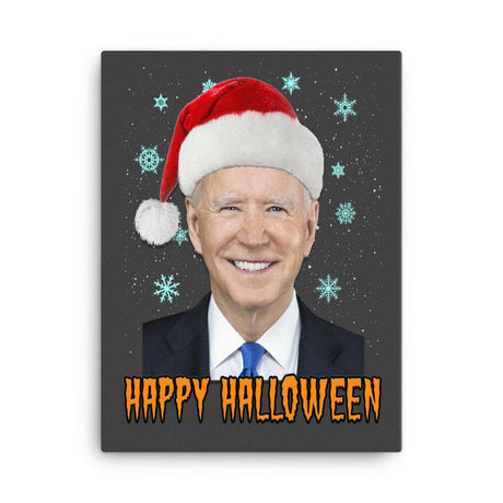 Joe Biden Happy Halloween Canvas Print