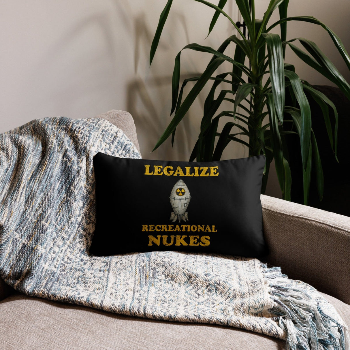 Legalize Recreational Nukes Throw Pillow