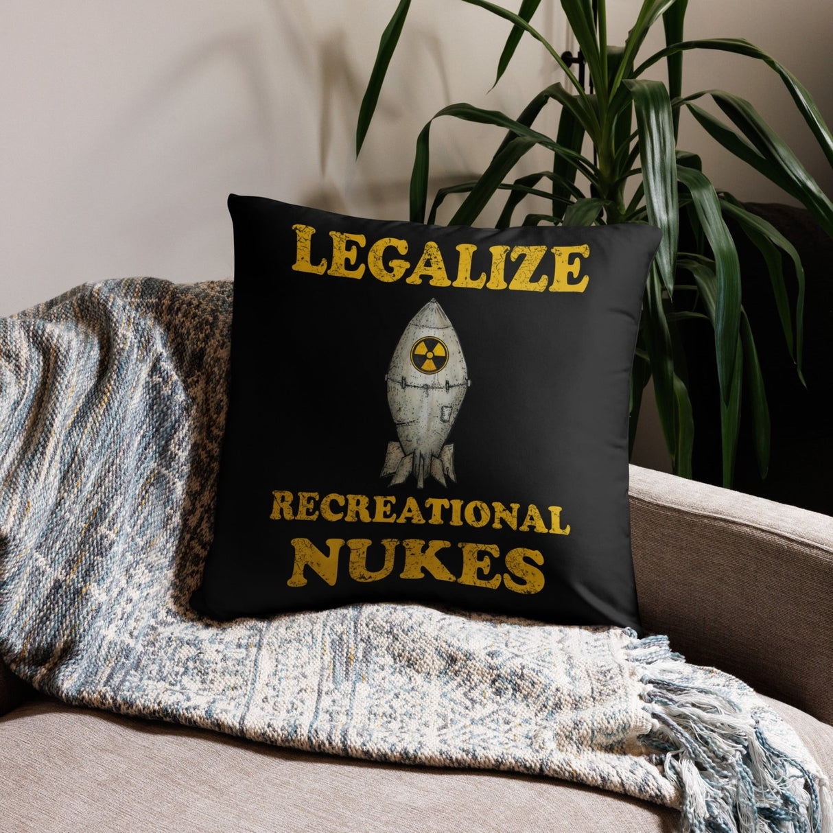 Legalize Recreational Nukes Throw Pillow