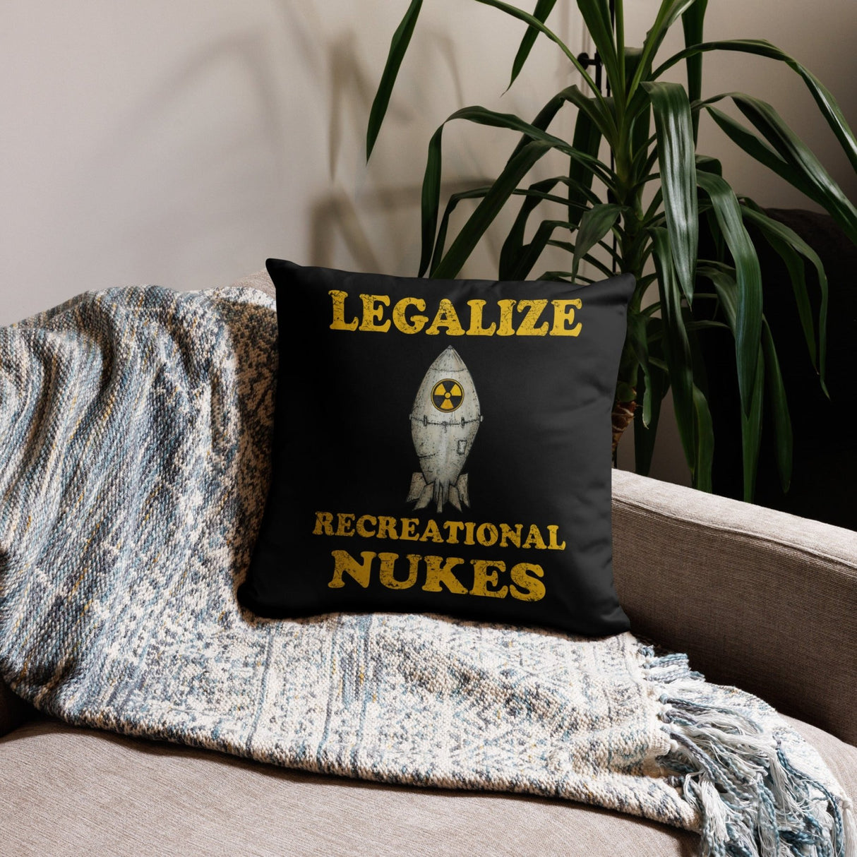 Legalize Recreational Nukes Throw Pillow