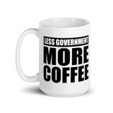 Less Government More Coffee Mug