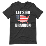 Let's Go Brandon American Flag Map Shirt