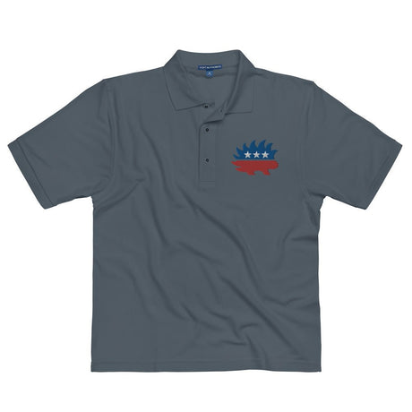 Libertarian Porcupine Embroidered Polo