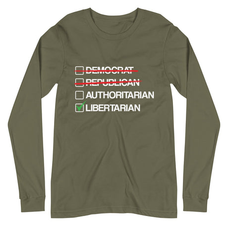 Libertarian vs Authoritarian Premium Long Sleeve Shirt