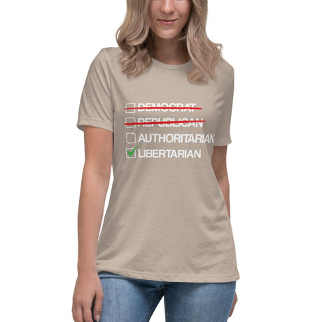 Libertarian vs Authoritarian Women's Shirt