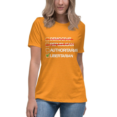 Libertarian vs Authoritarian Women's Shirt