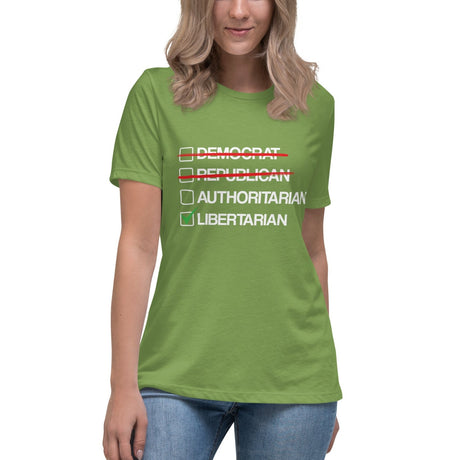 Libertarian vs Authoritarian Women's Shirt