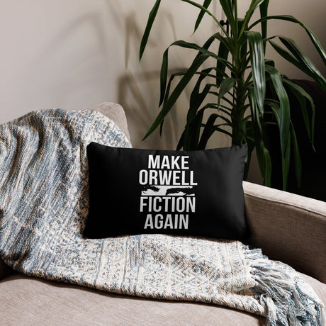 Make Orwell Fiction Again Throw Pillow